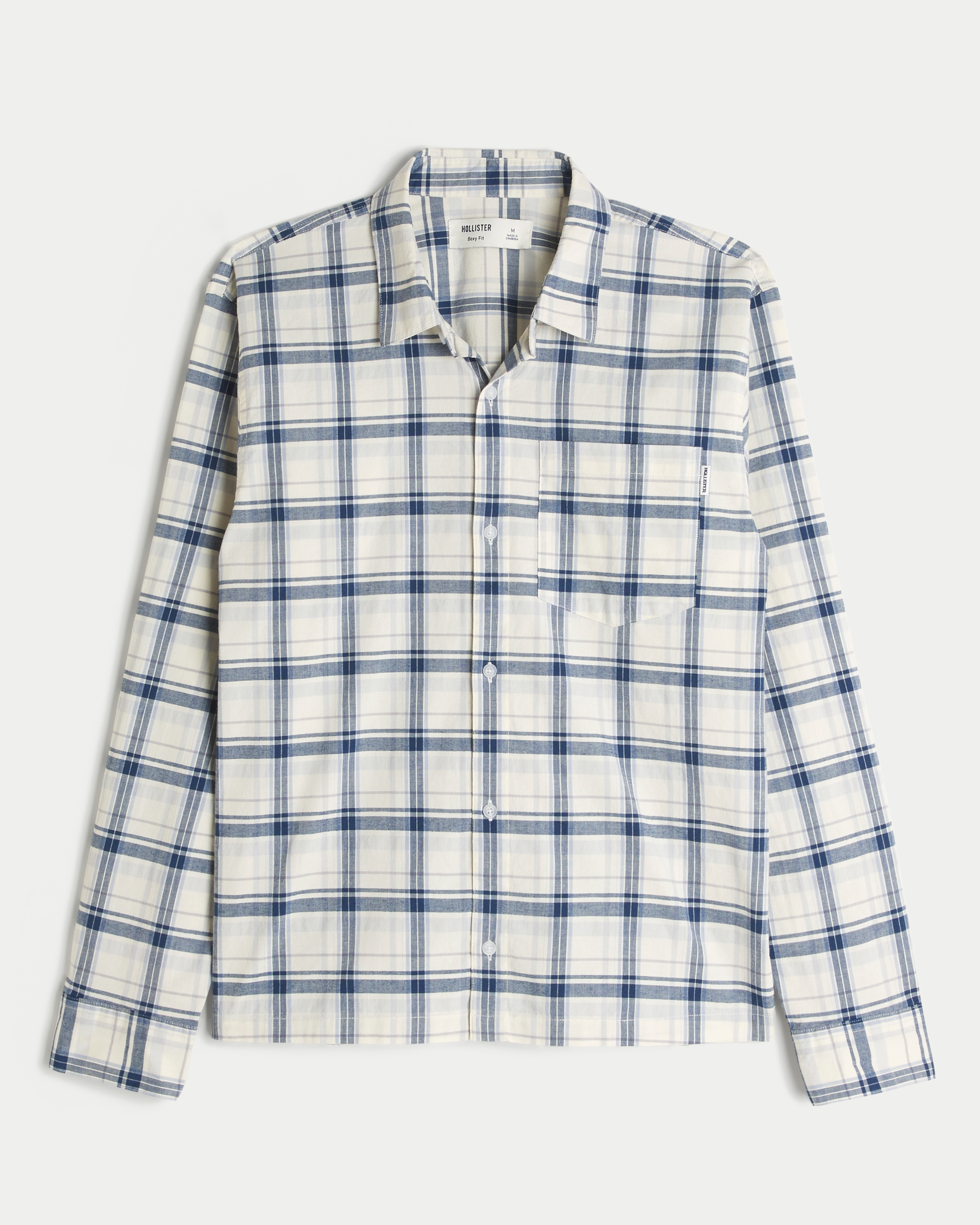 Boxy Poplin Button Front Shirt