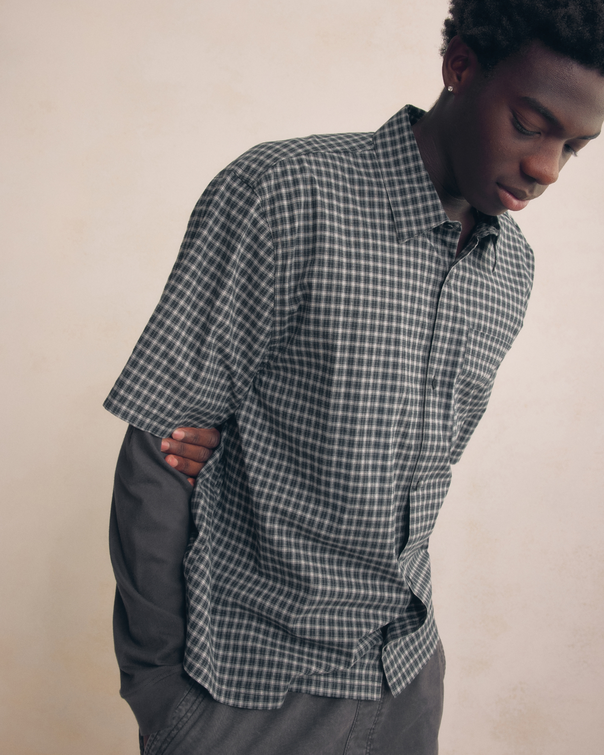 Boxy Button-Through Layered 2-in-1 Shirt