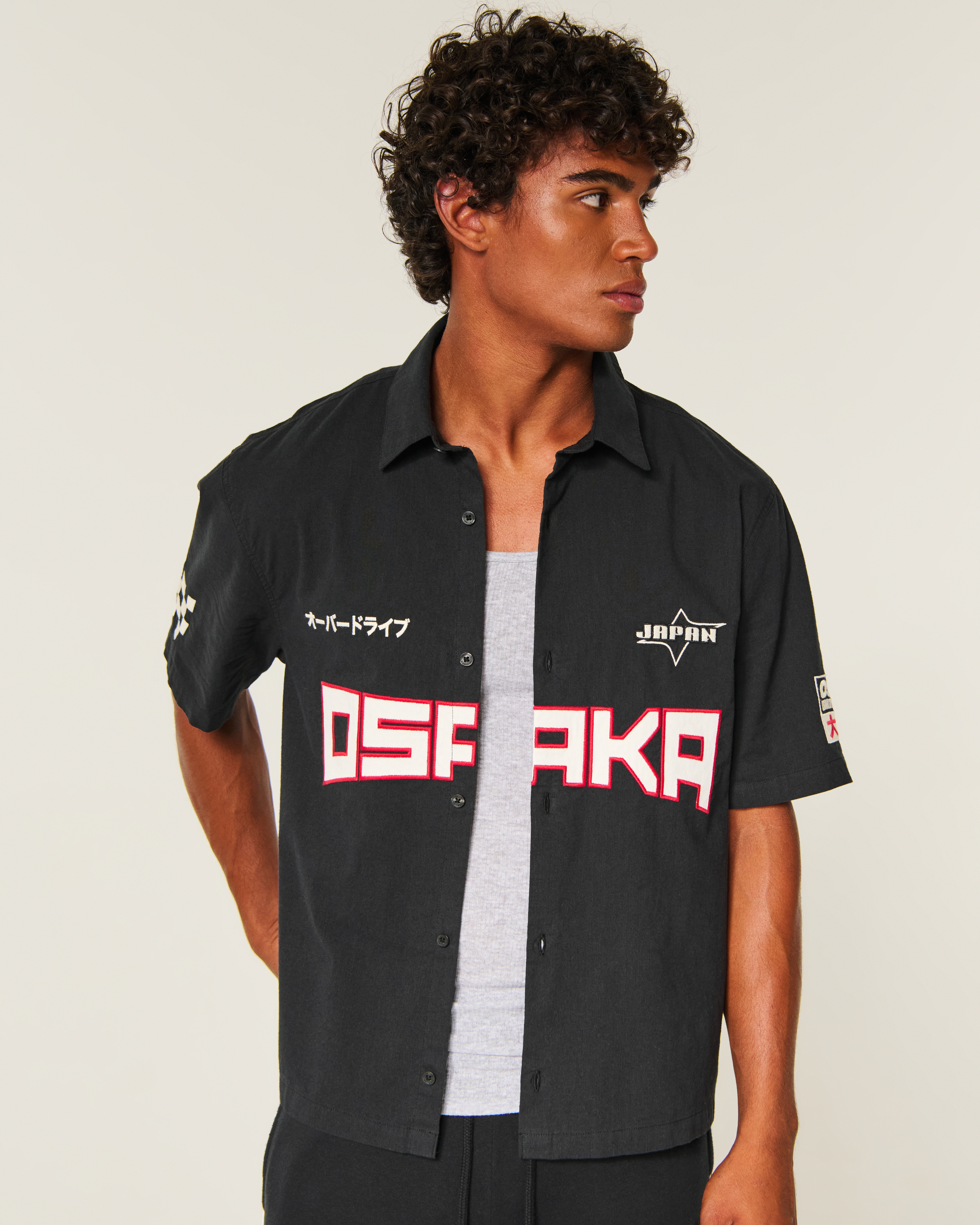 Boxy Short-Sleeve Osaka Street Racing Graphic Shirt