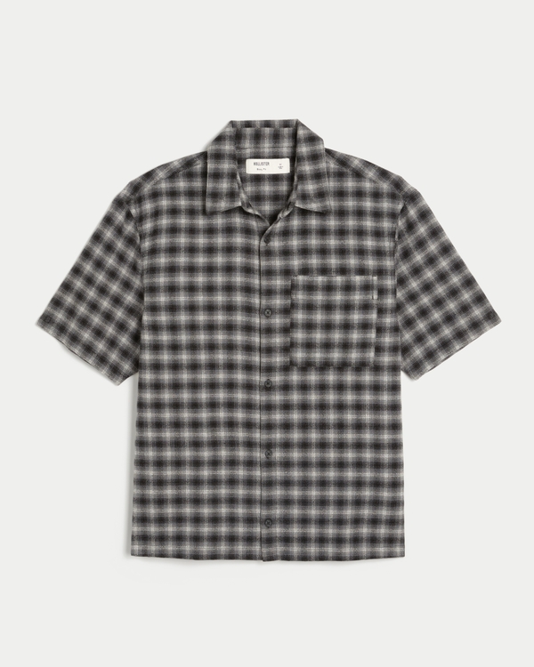 Boxy Short-Sleeve Check Shirt