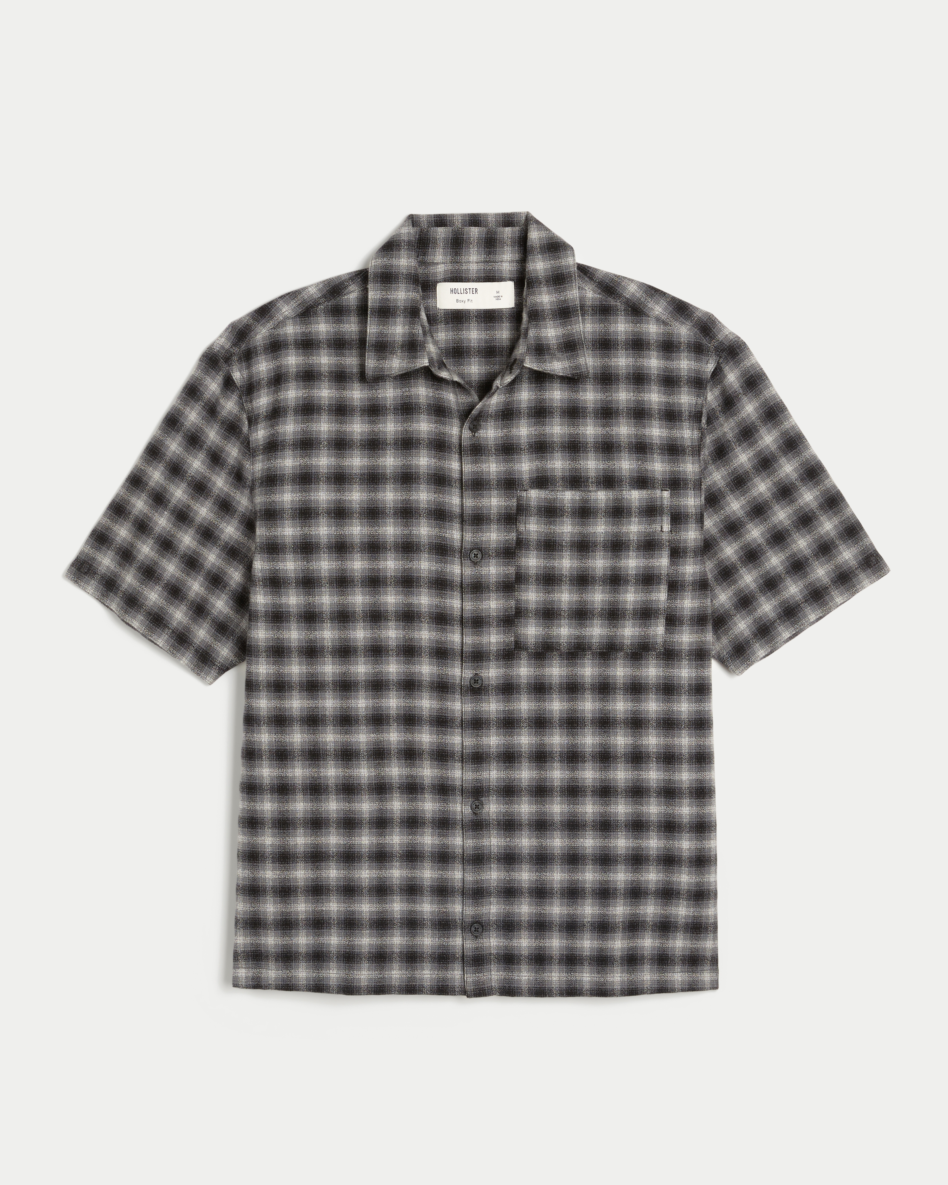 Boxy Short-Sleeve Check Shirt