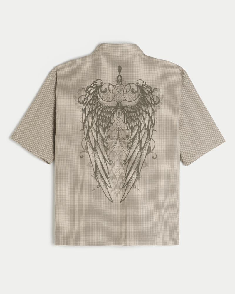 Men's Boxy Short-Sleeve Wing Graphic Shirt | Men's Tops