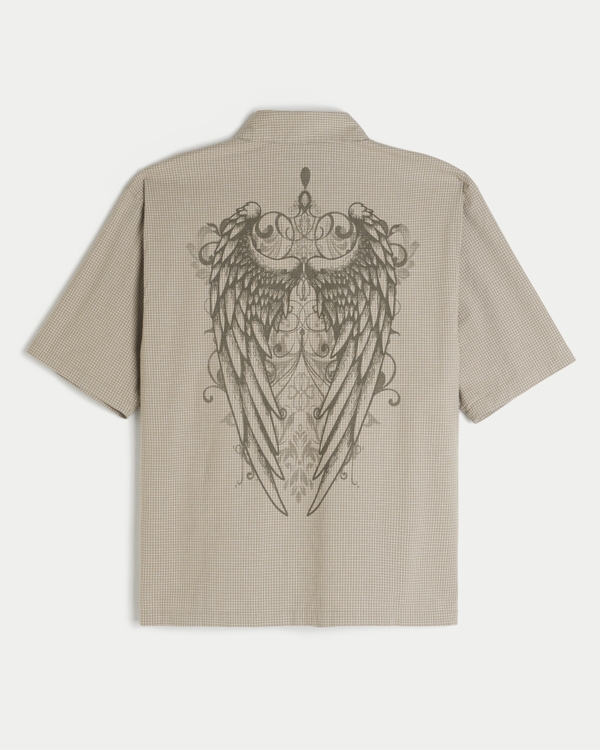 Men's Boxy Short-Sleeve Wing Graphic Shirt | Men's Tops