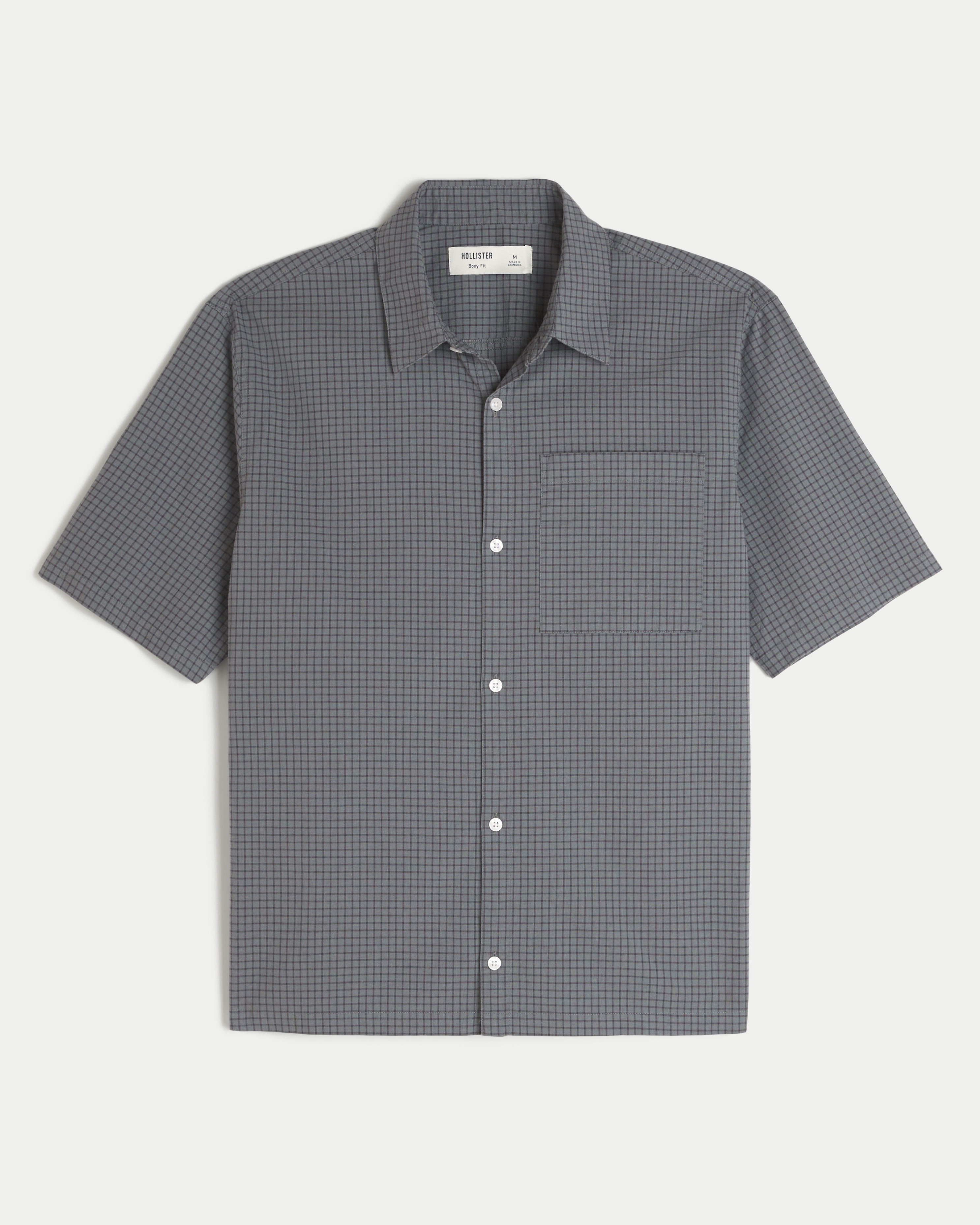 Boxy Short-Sleeve Check Shirt