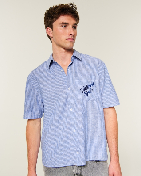 Men's Boxy Short-Sleeve Valencía Spain Graphic Shirt | Men's New