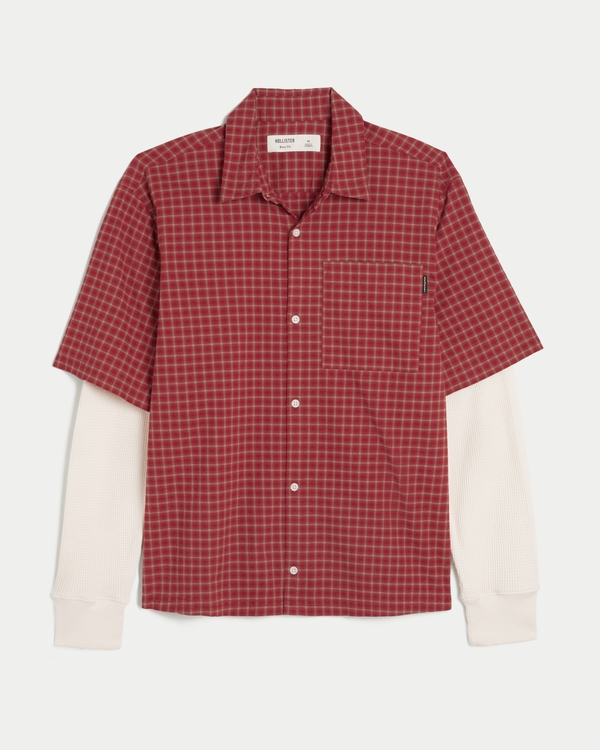 Boxy Layered 2-in-1 Shirt