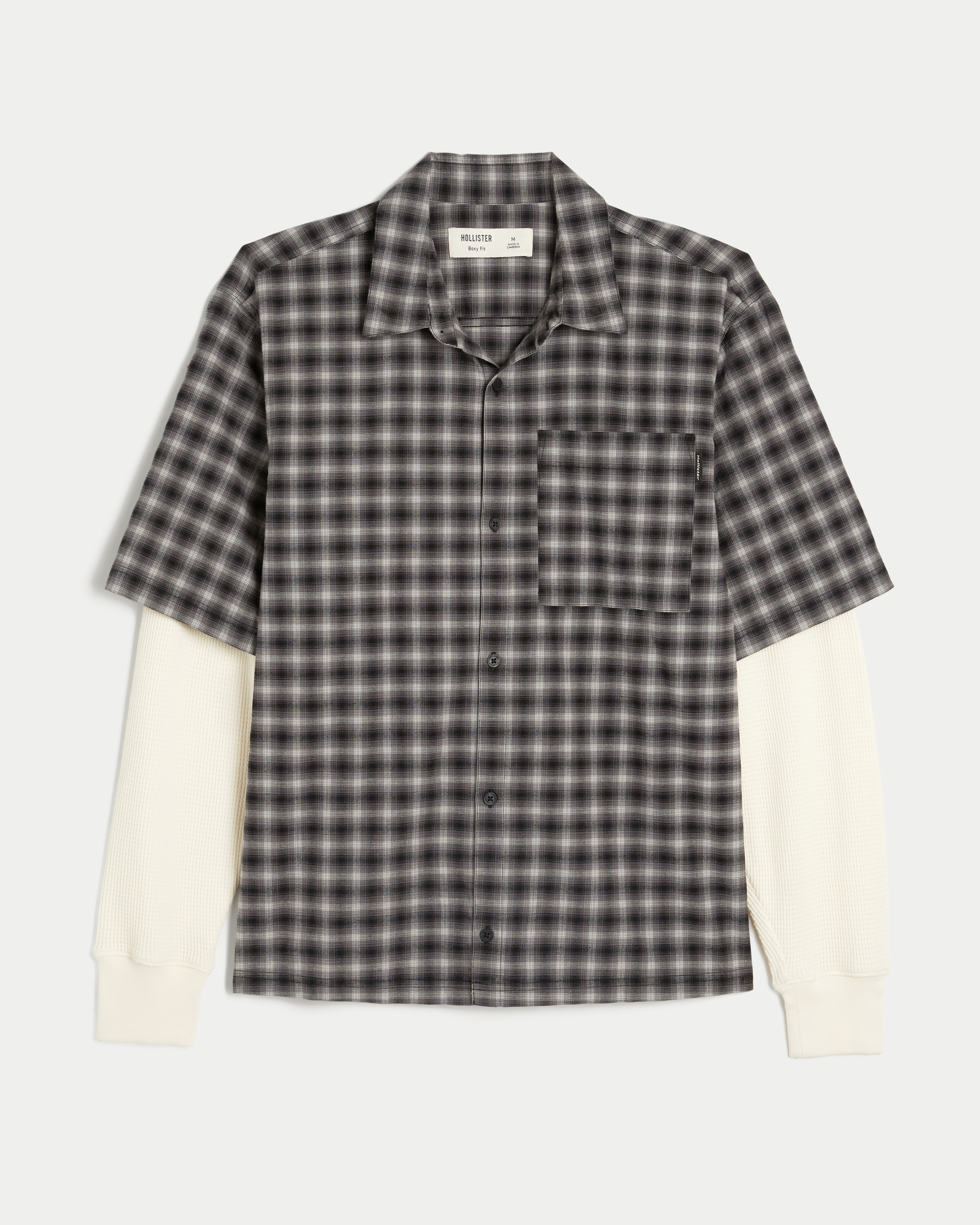 Boxy Layered 2-in-1 Shirt