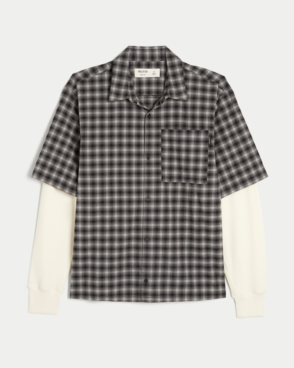 Boxy Layered 2-in-1 Shirt