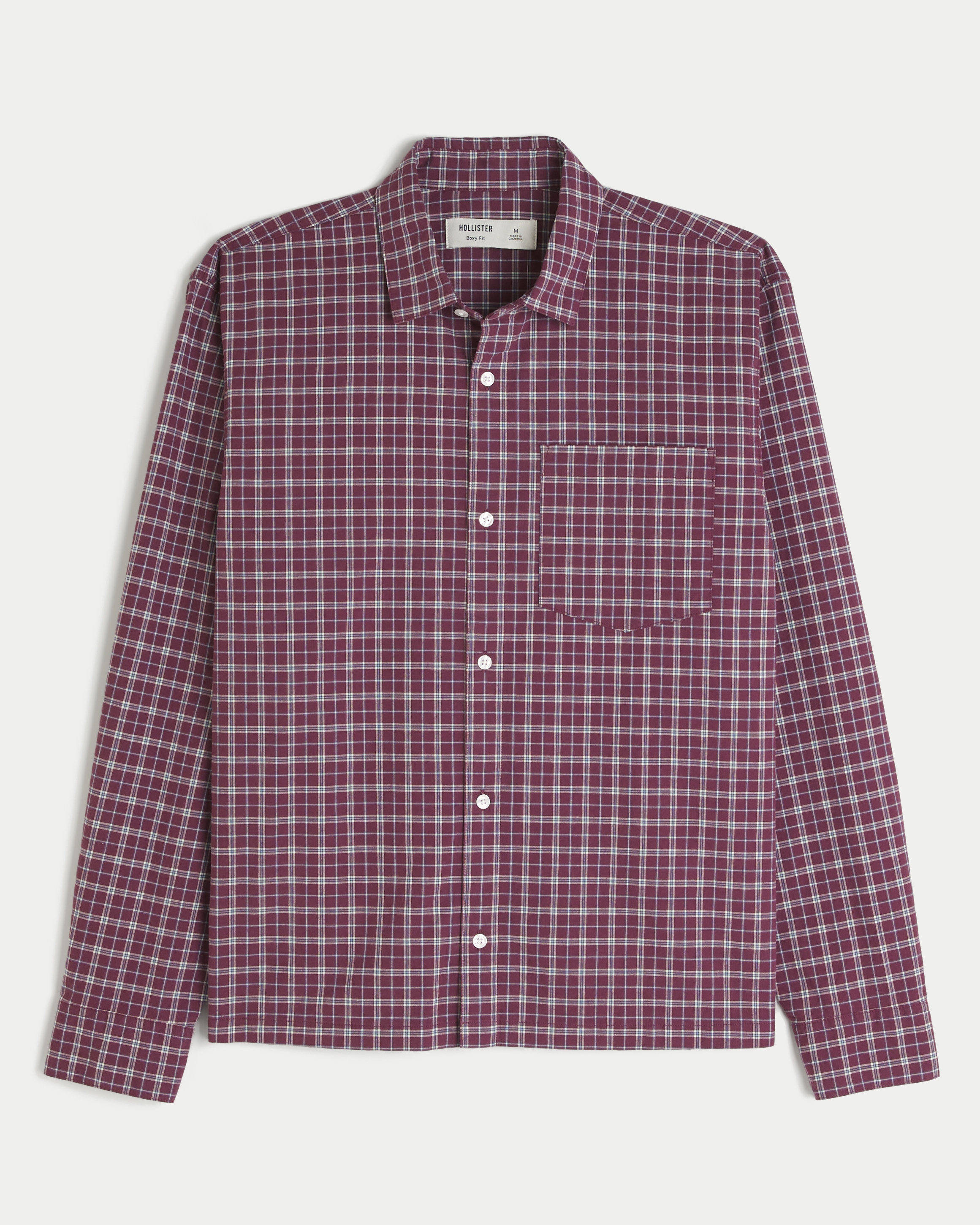 Boxy Poplin Button-Through Shirt
