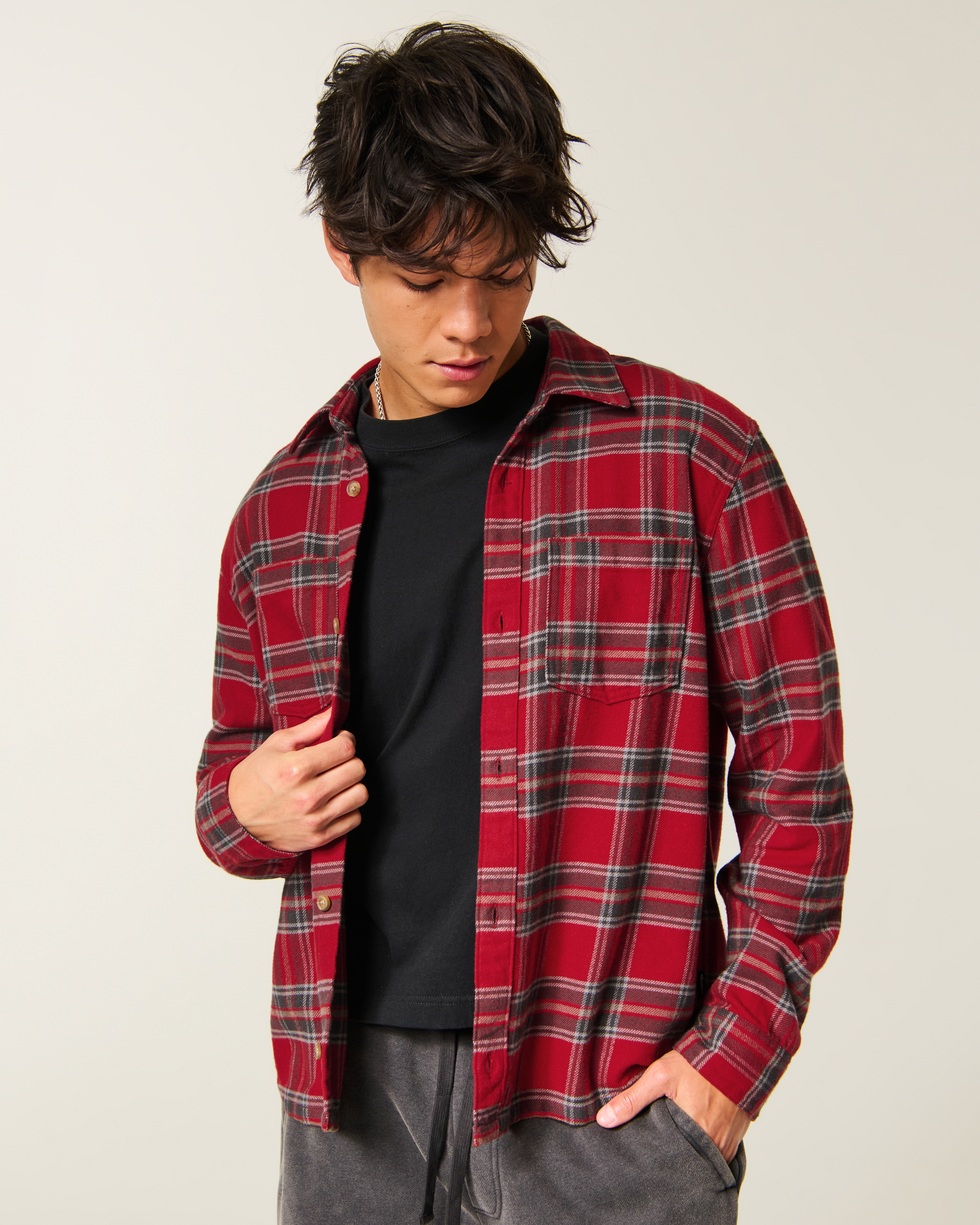 Boxy Flannel Shirt