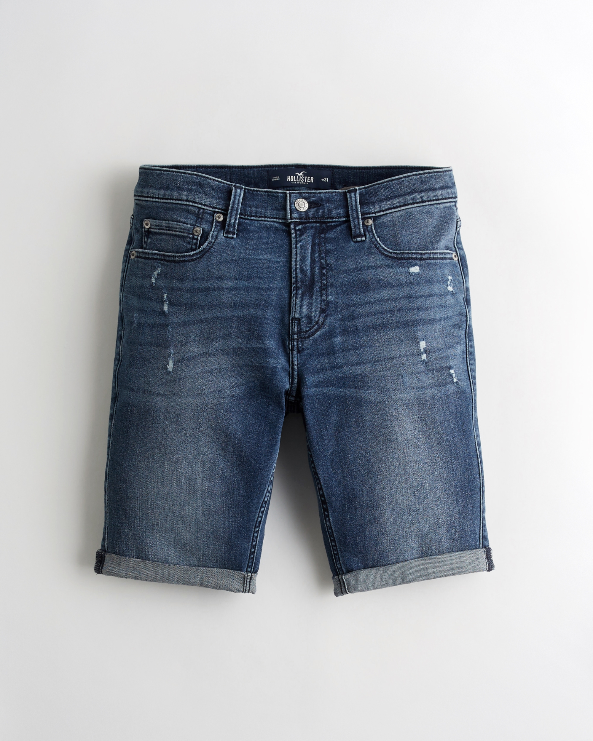 hollister jean shorts mens