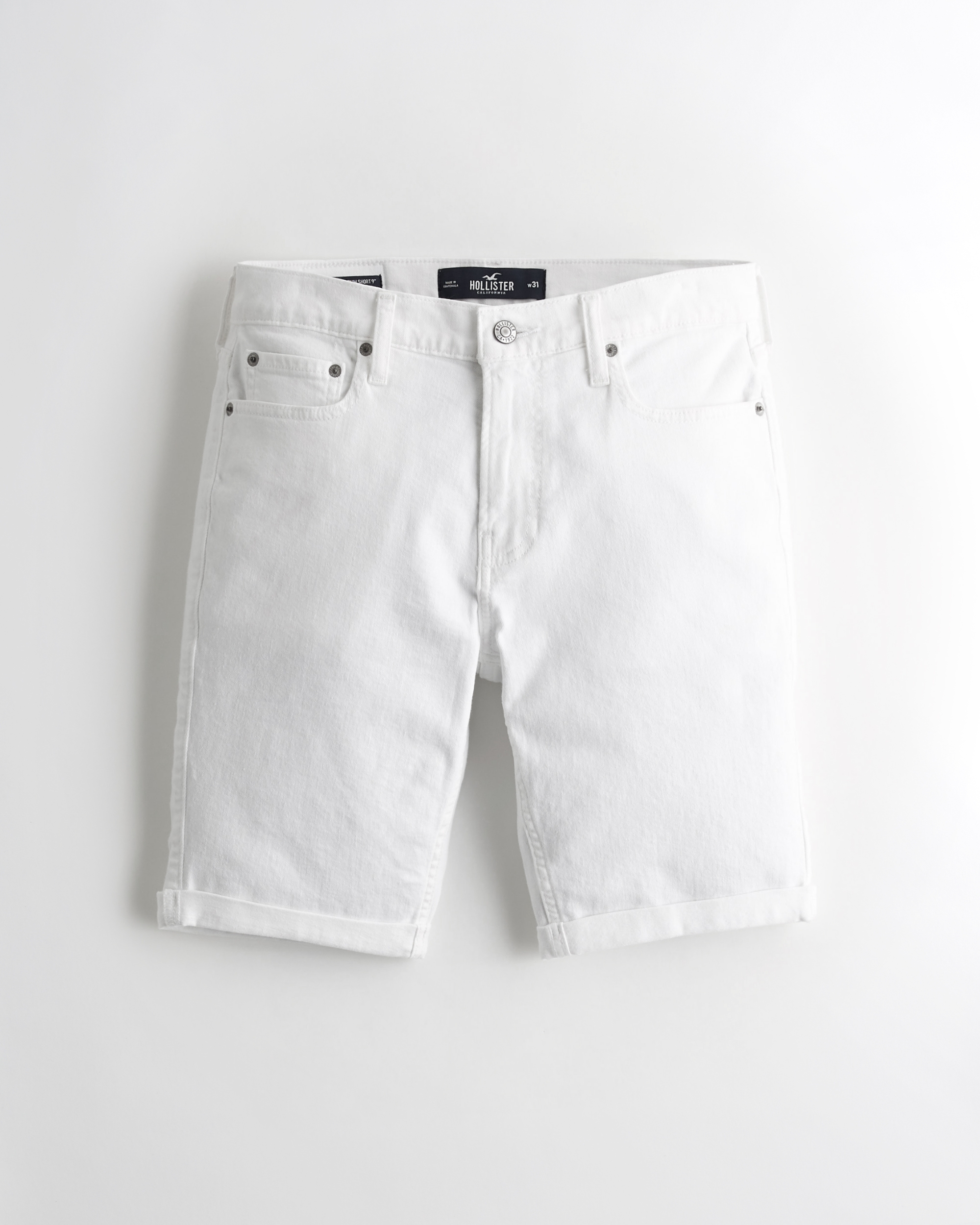 hollister white denim shorts