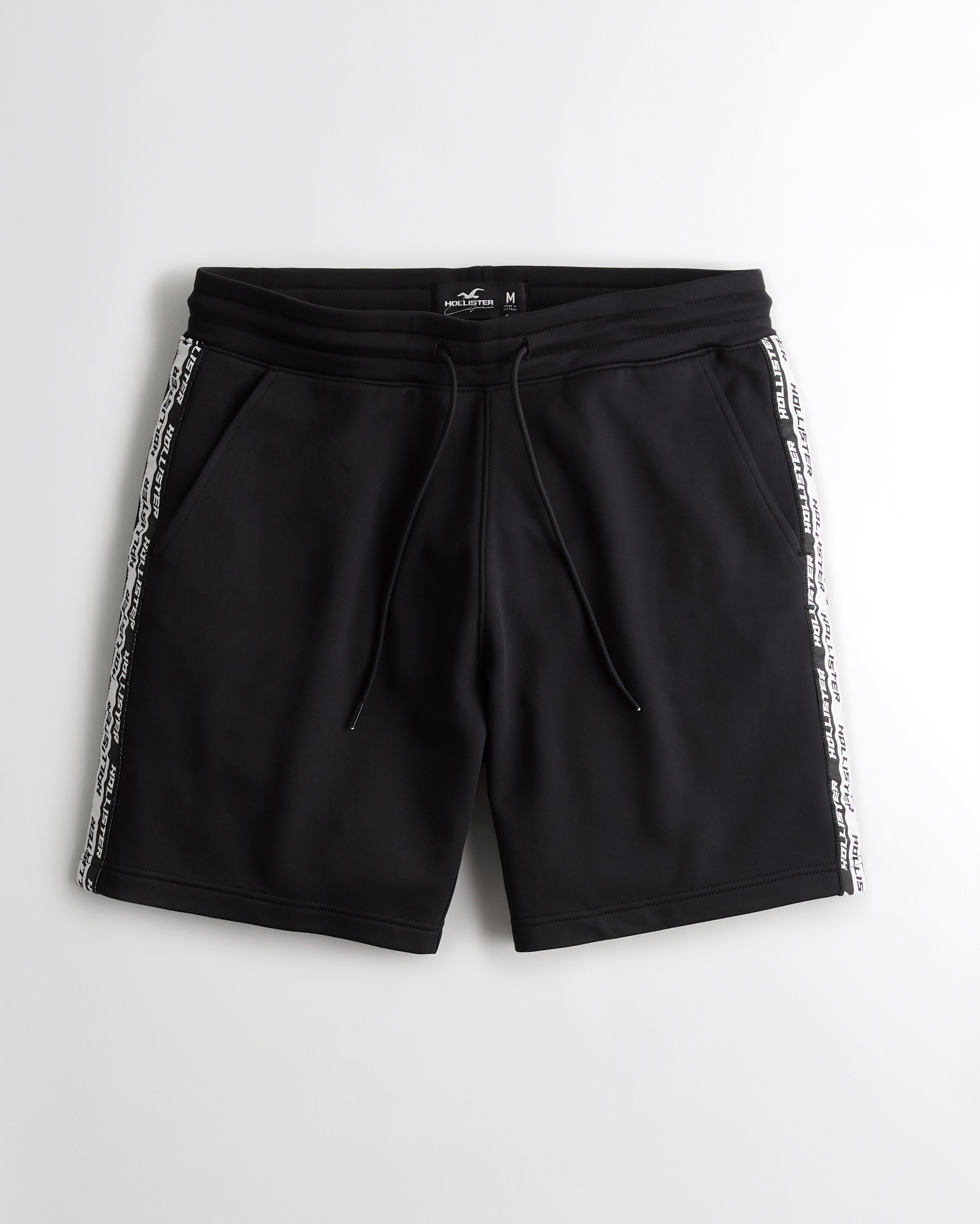 Hollister sport logo tape sweatpants in black