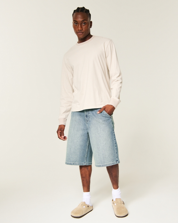 Super Baggy Jean Shorts, Medium view 1