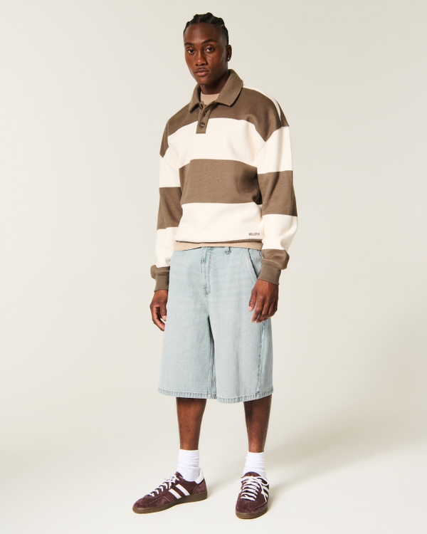 Super Baggy Jean Shorts, Light view 1