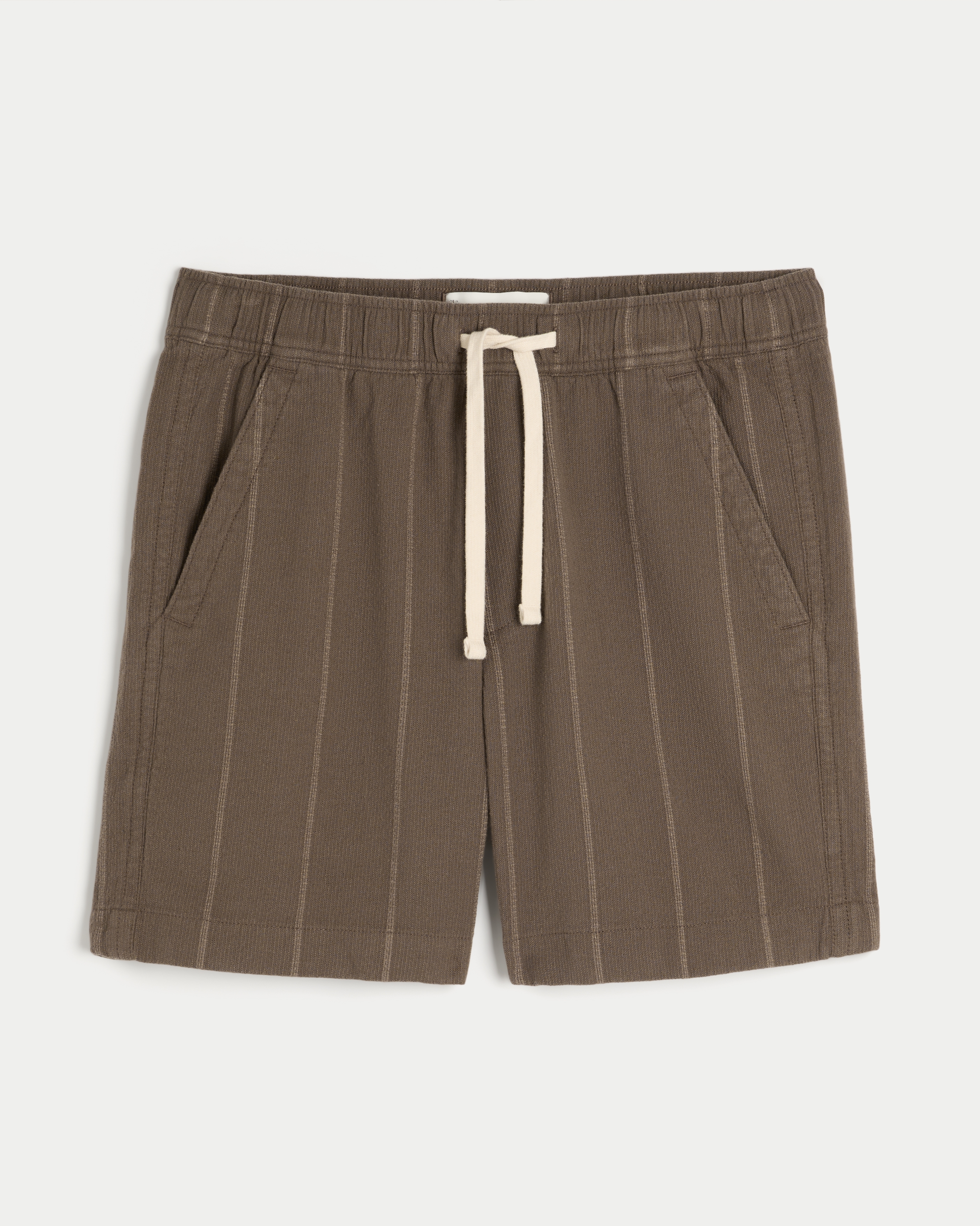Above-the-Knee Pull-On Dobby Stripe Shorts