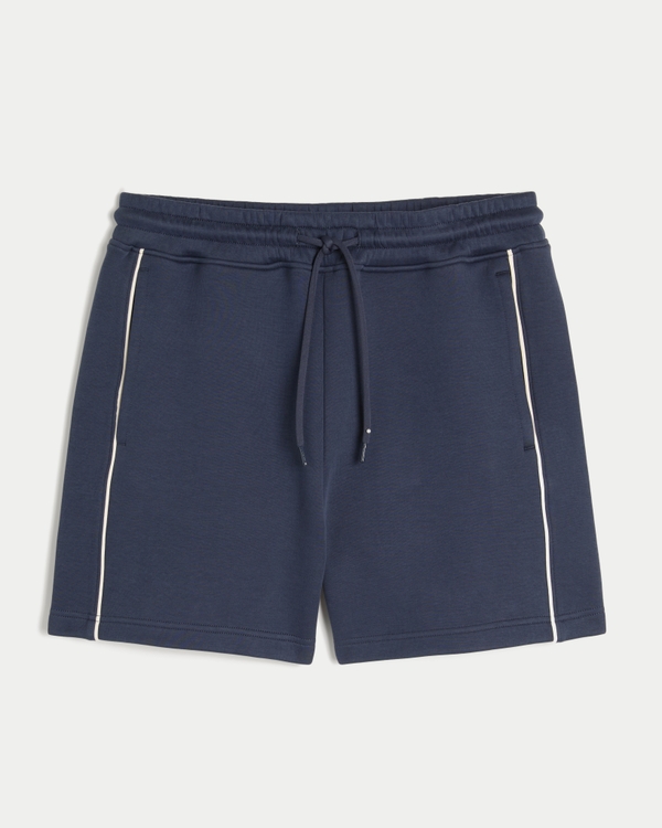 Above-the-Knee Everyday Cooling Fleece Shorts, Navy view 1