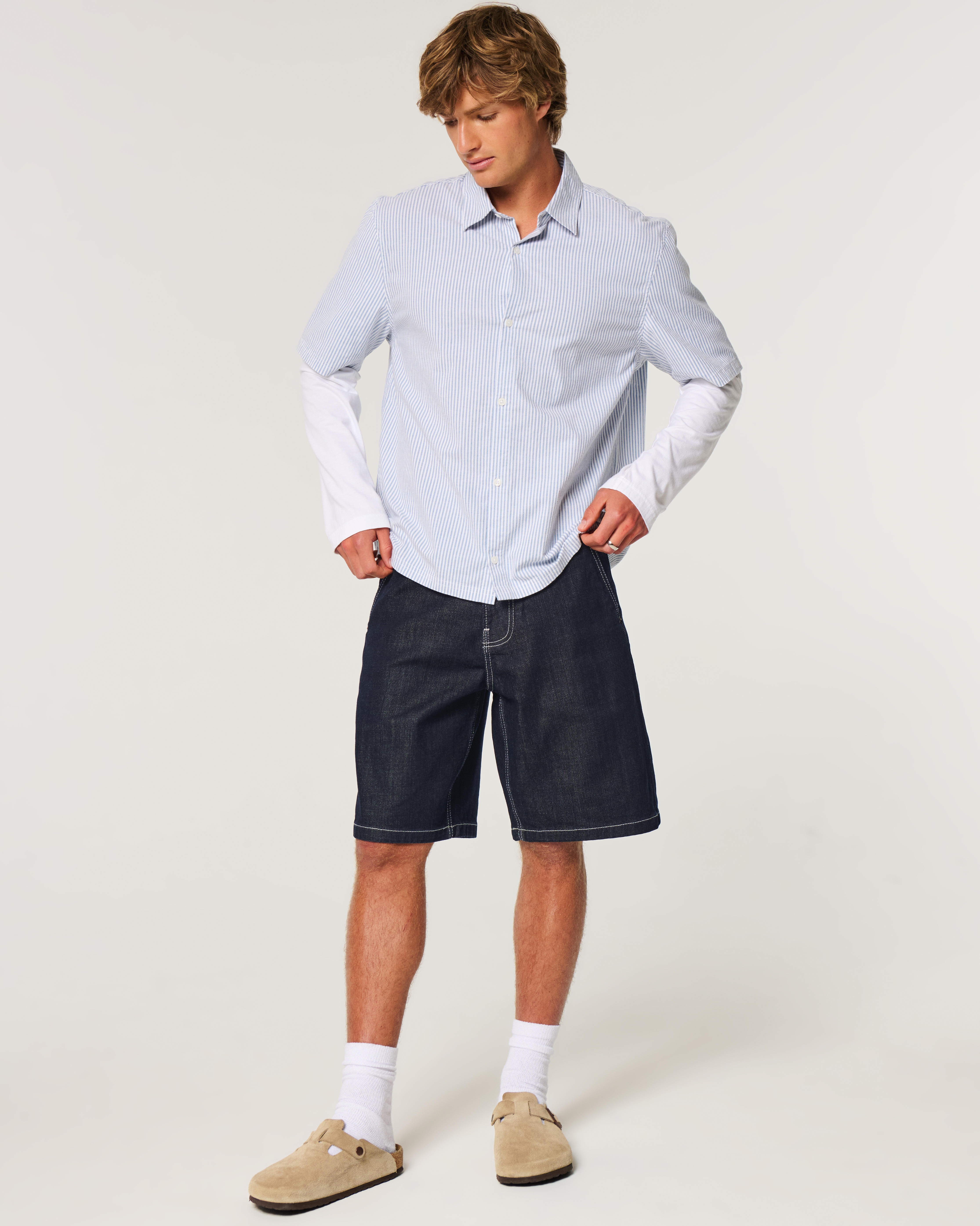 Baggy Comfort Jean Shorts