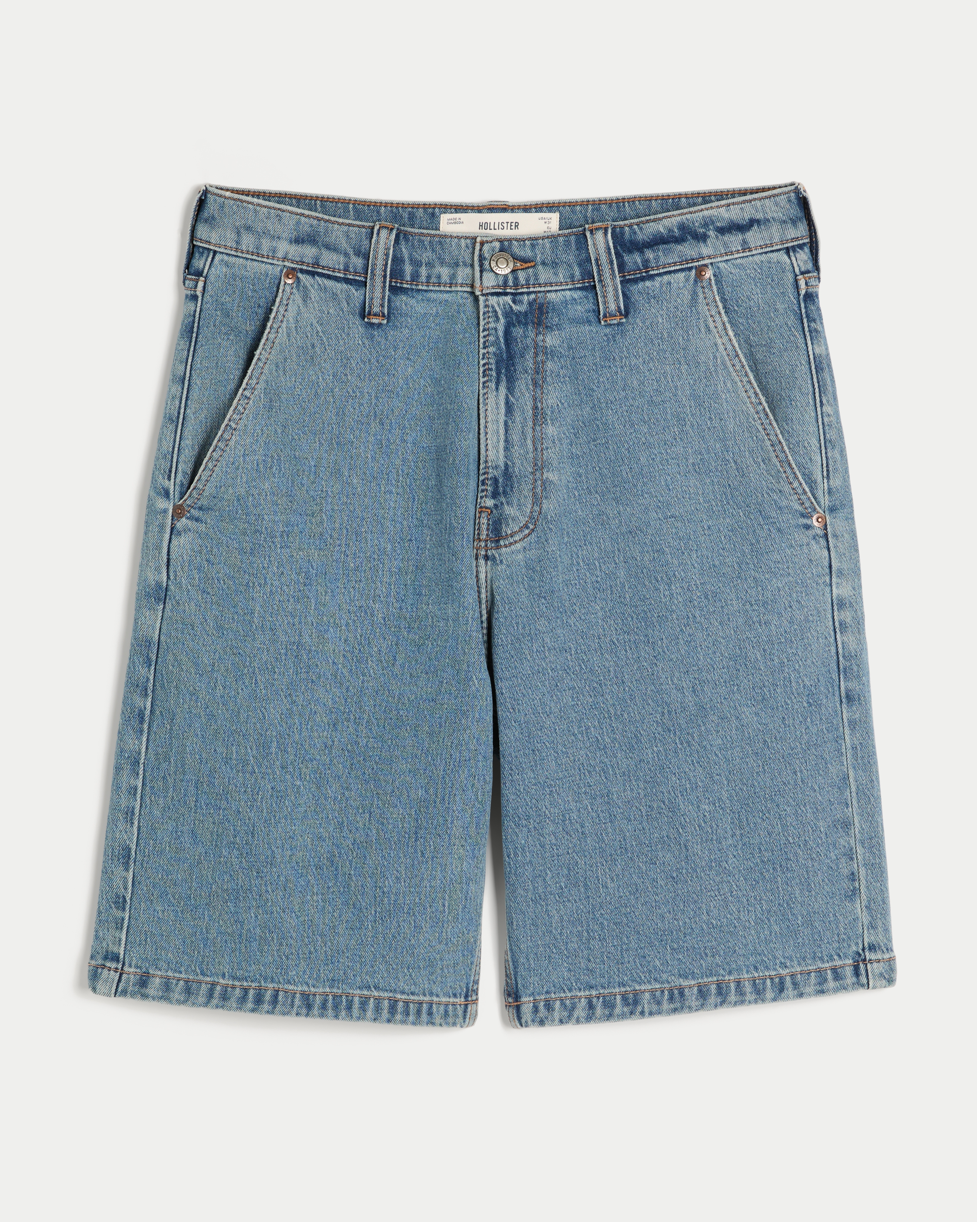 Baggy Comfort Star Graphic Jean Shorts
