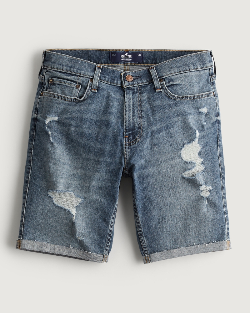 Hollister ripped jean shorts on sale mens