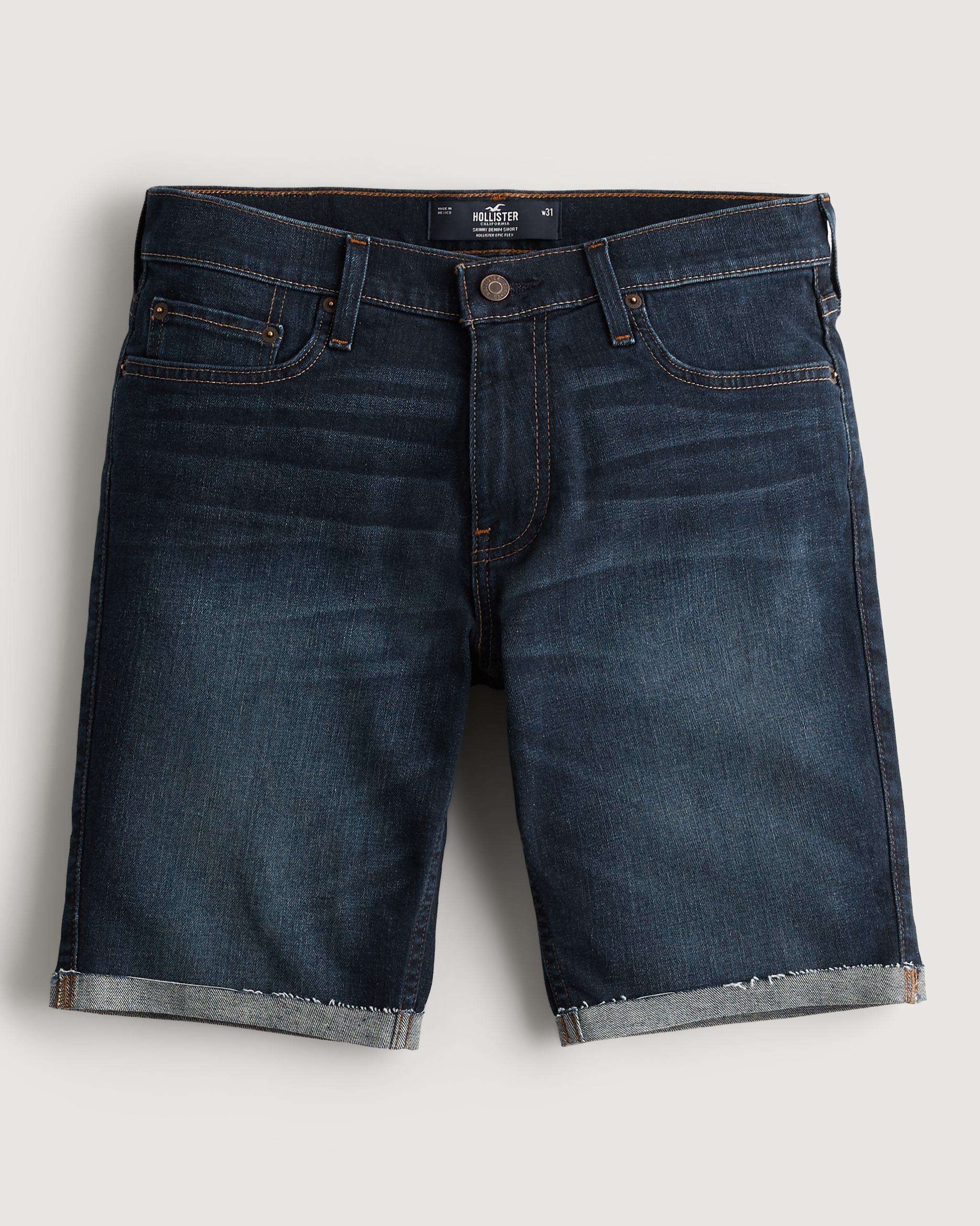 Hollister ripped jean shorts hot sale mens