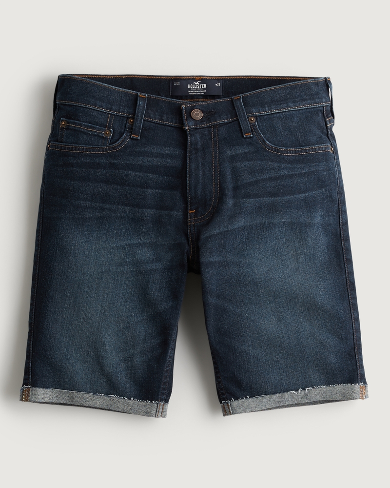 Hollister Denim Jean Cut-off Shorts Denim Dark Wash Size 9R 29 inch Waist