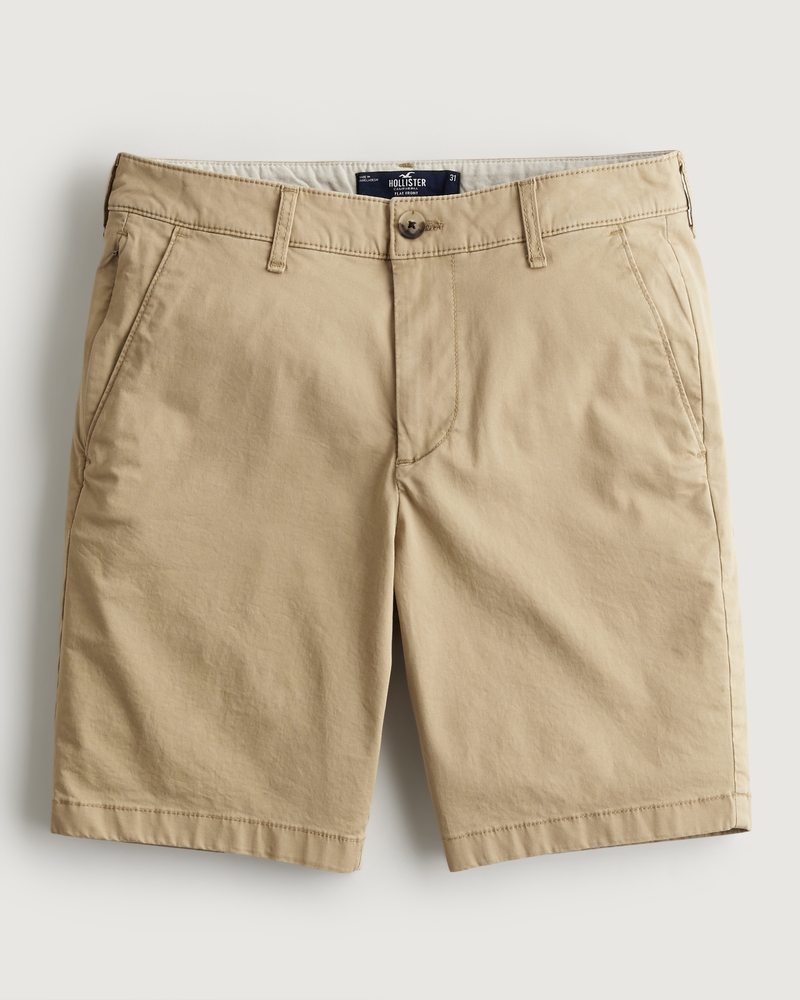 Men's Flat-Front Twill Shorts 9, Men's Sale