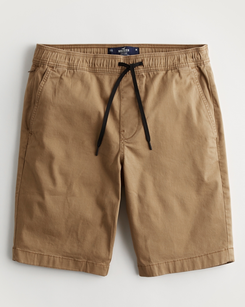 Khaki jogger cheap shorts mens