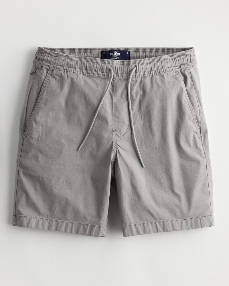 Mens twill 2024 jogger shorts