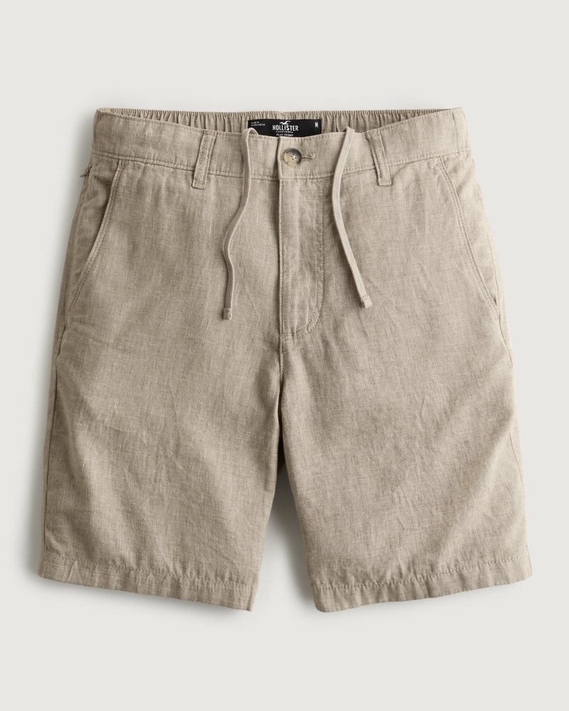 Men's FlatFront Linen Blend Shorts 9" Men's Sale