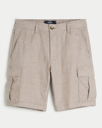 Hollister Linen Shorts Men Classic Shorts- 100% Premium Linen