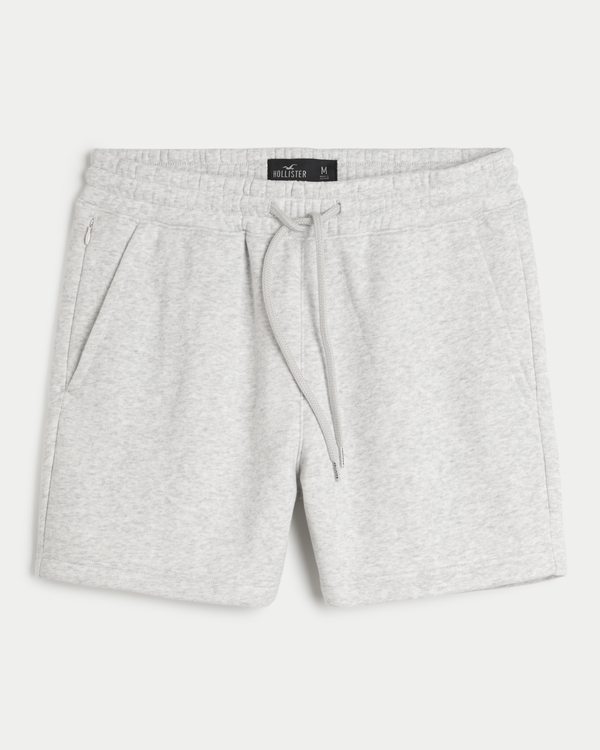 Fleece Icon Shorts 5", Light Heather Grey view 1