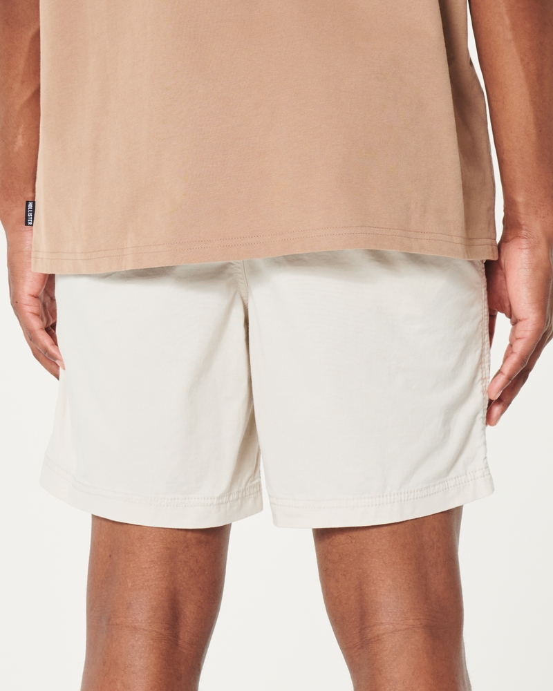 Twill Pull-On Shorts 7"