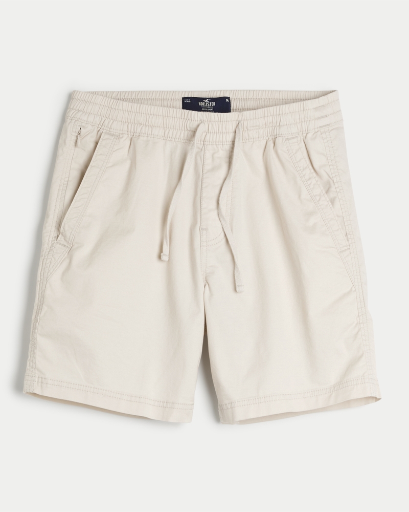 Twill Pull-On Shorts 7"