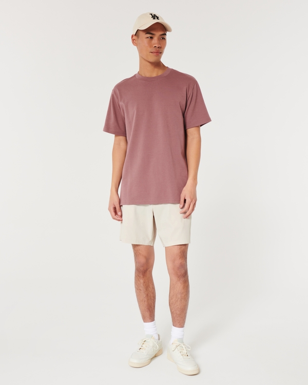 Flex-Waist Hybrid Shorts 7", Cream view 2