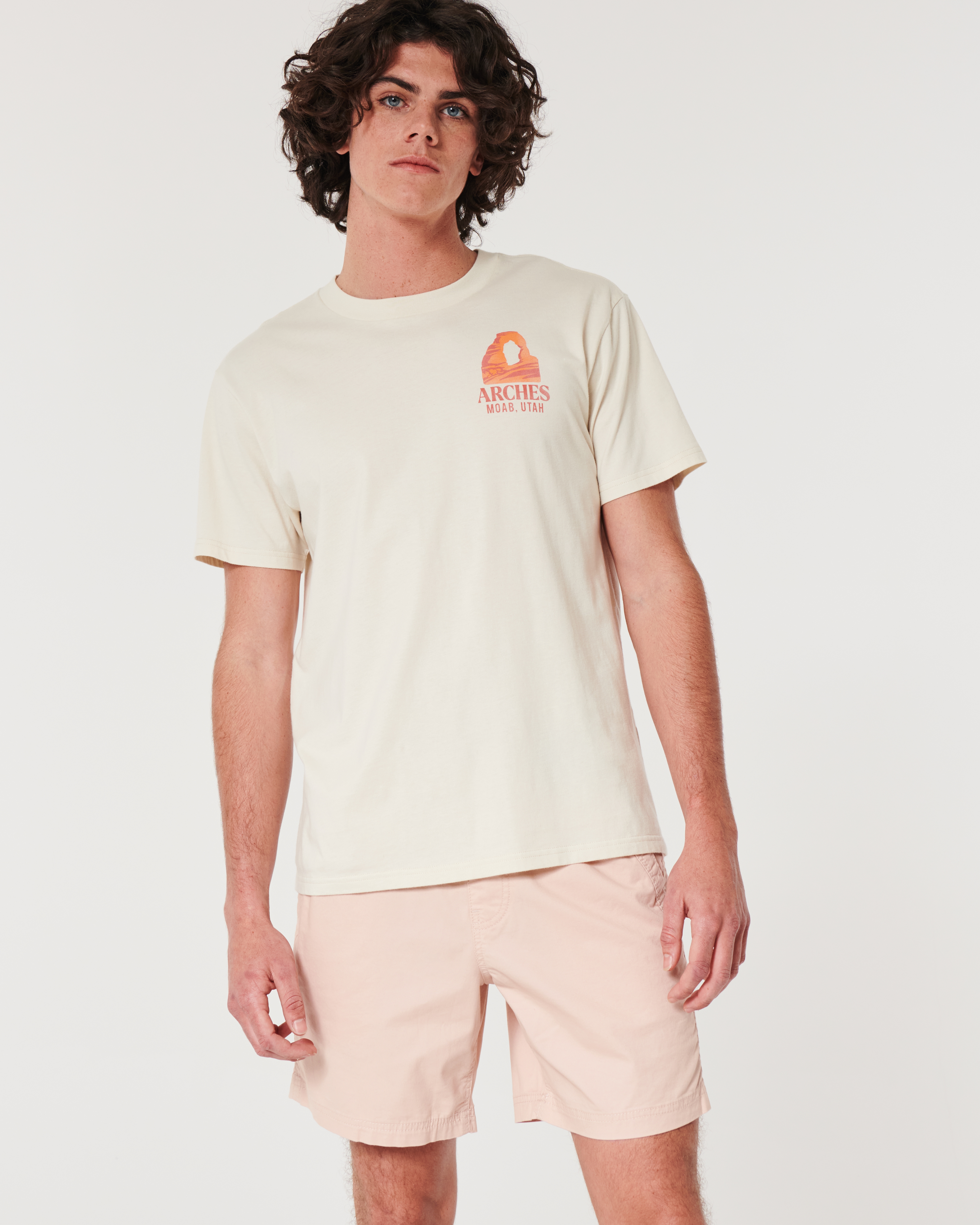 Twill Pull-On Shorts 7"