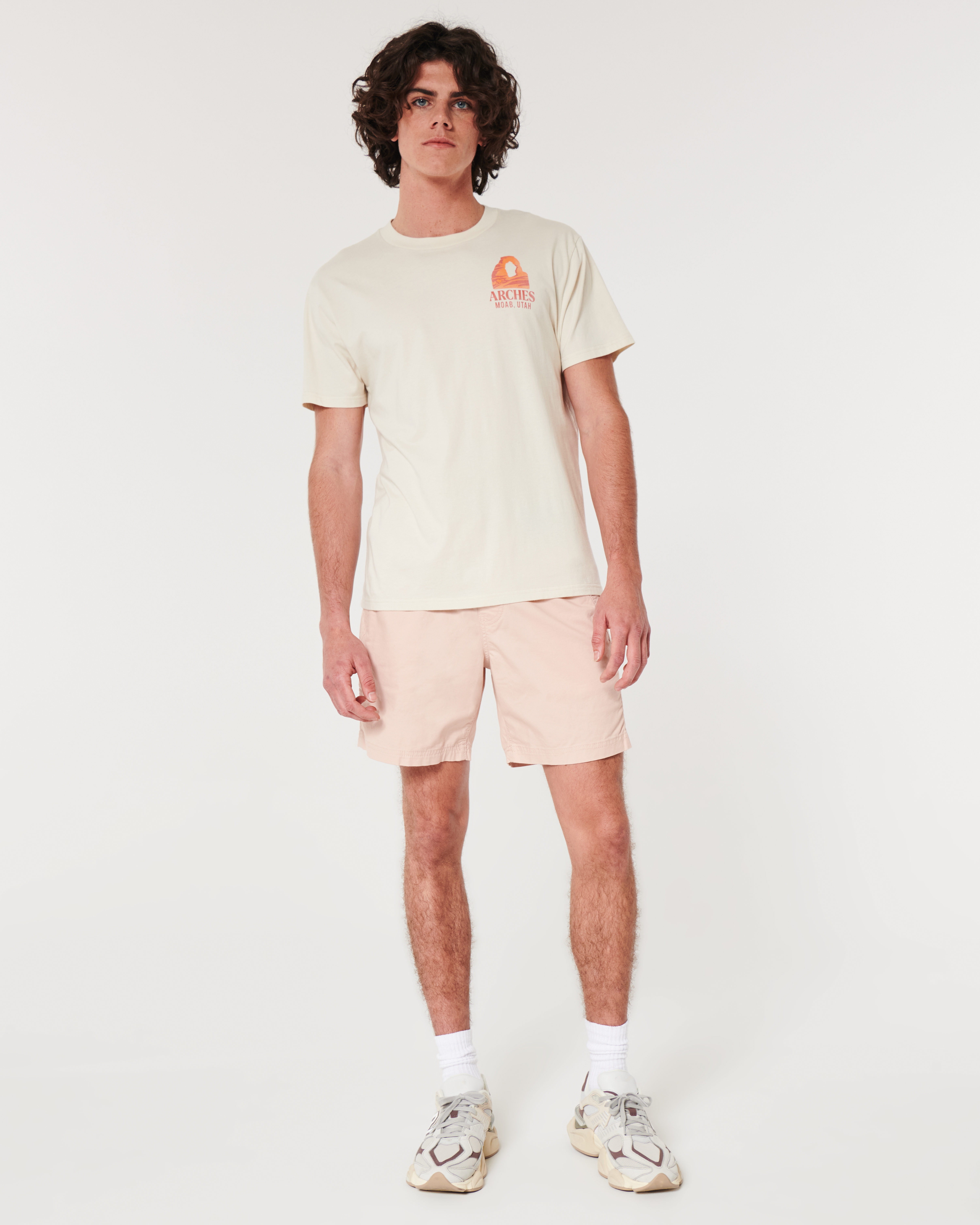 Twill Pull-On Shorts 7"