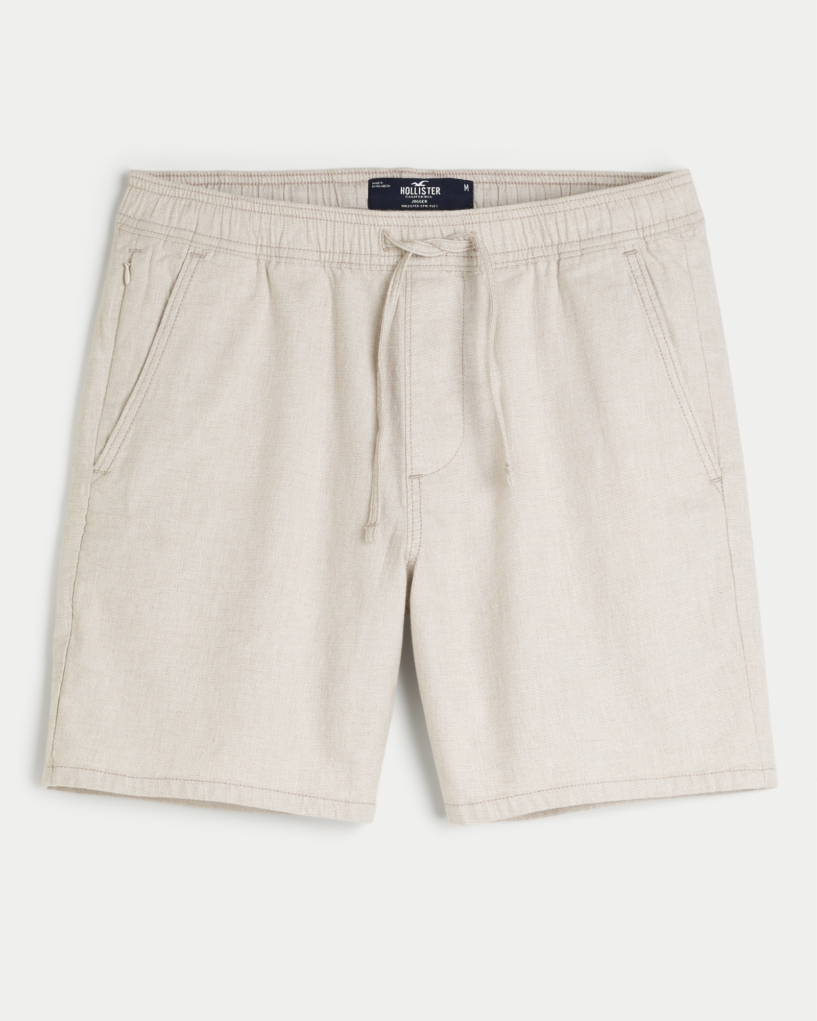 Linen Shorts Hollister Inch Shorts Men's Linen-Blend Pull-On