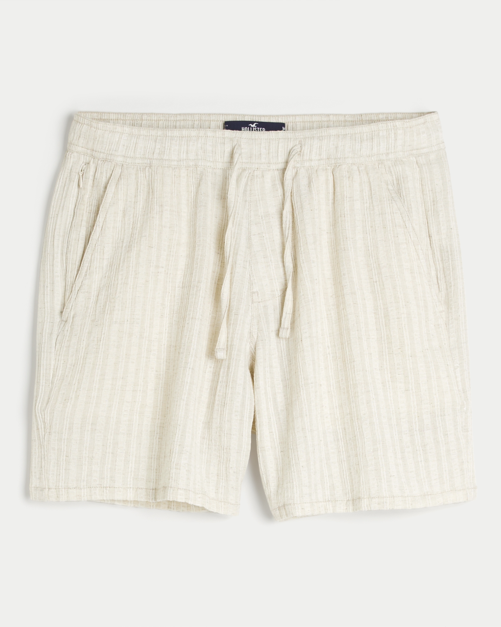 Men s Textured Cotton Pull On Shorts Men s Clearance HollisterCo