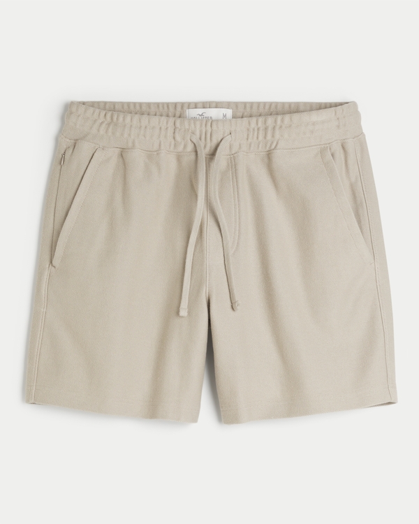 Jersey Twill Shorts 7", Taupe