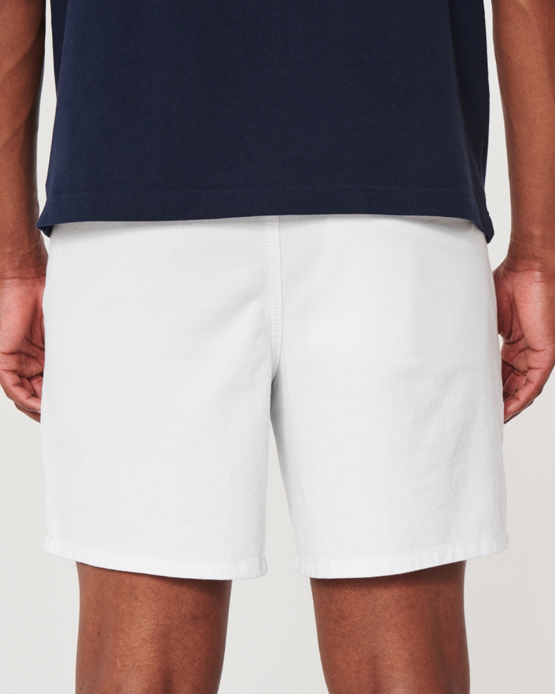 Linen Blend Pull-On Shorts 7"