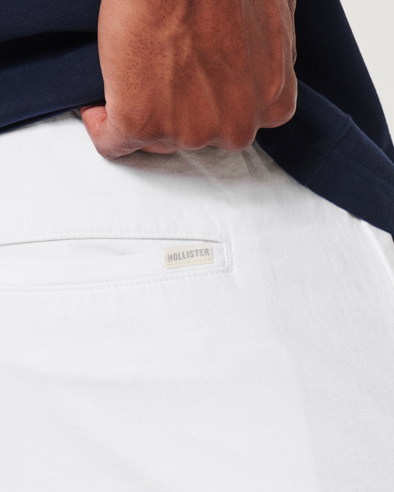 Linen Blend Pull-On Shorts 7"