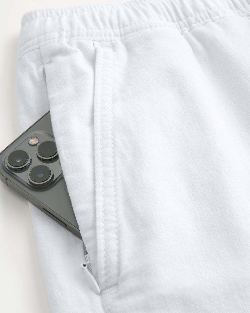 Linen Blend Pull-On Shorts 7"