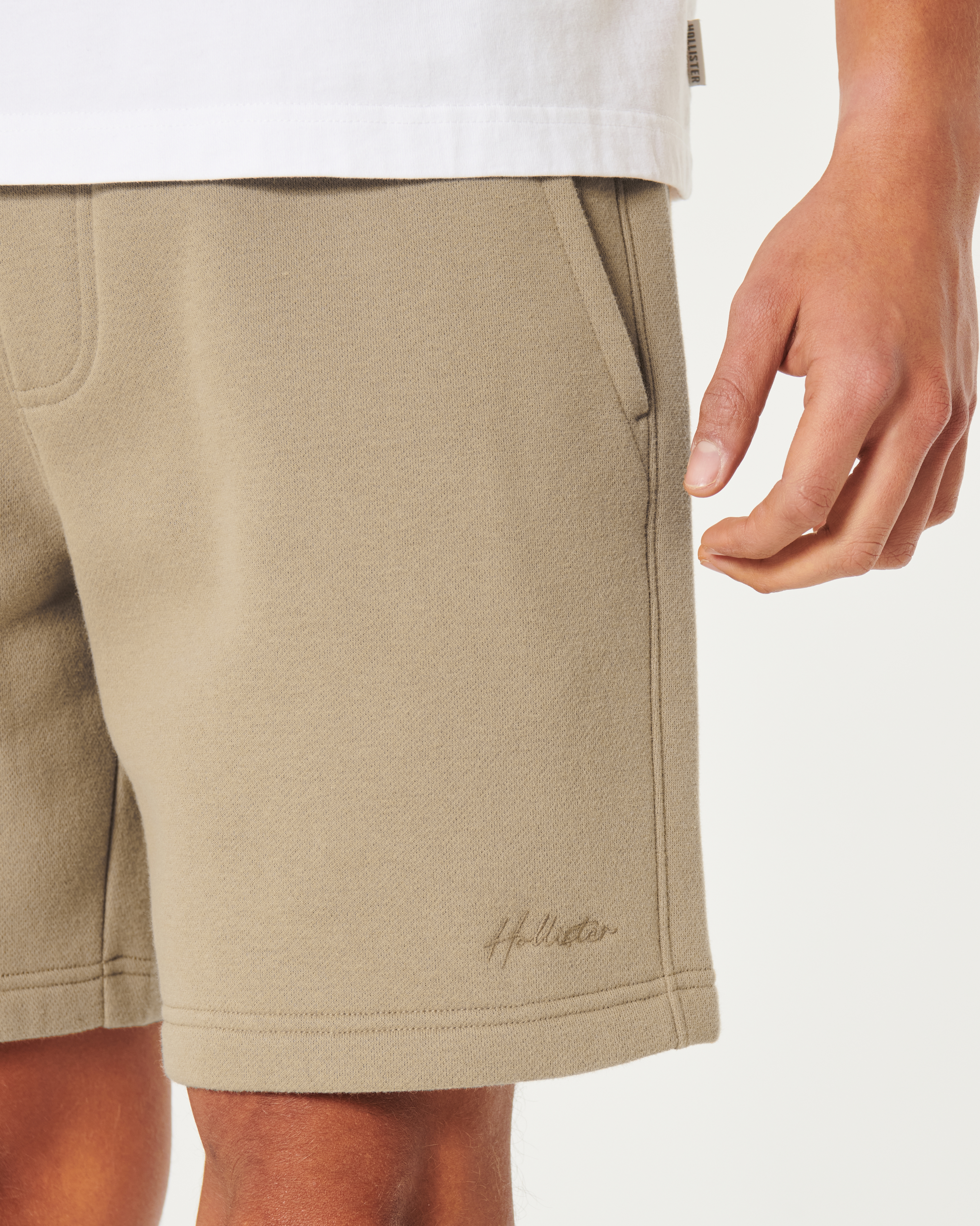 Men s Hollister Feel Good Fleece Fleece Shorts 7 Men s Sale HollisterCo