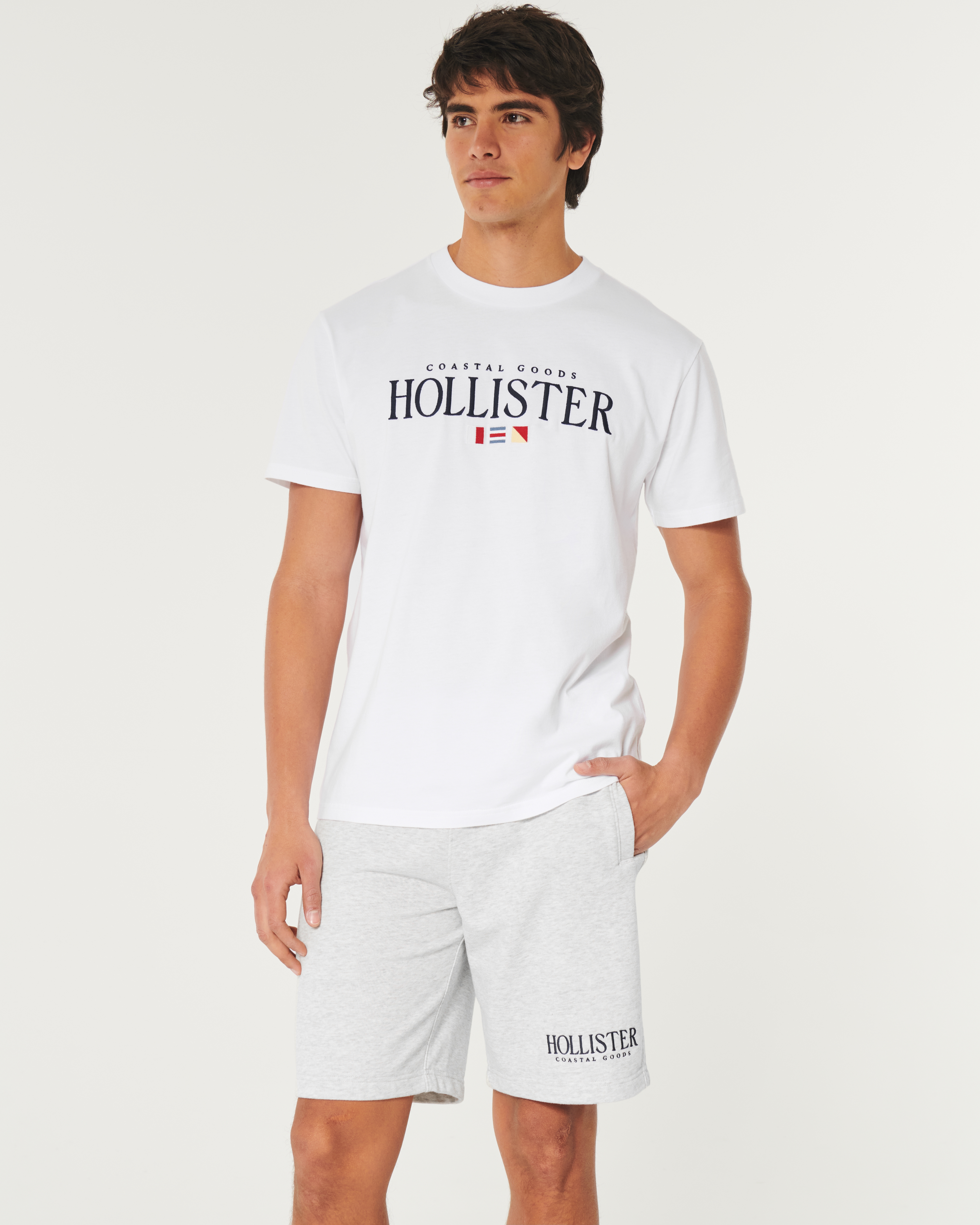 Hollister Men s Fleece Logo Graphic Shorts