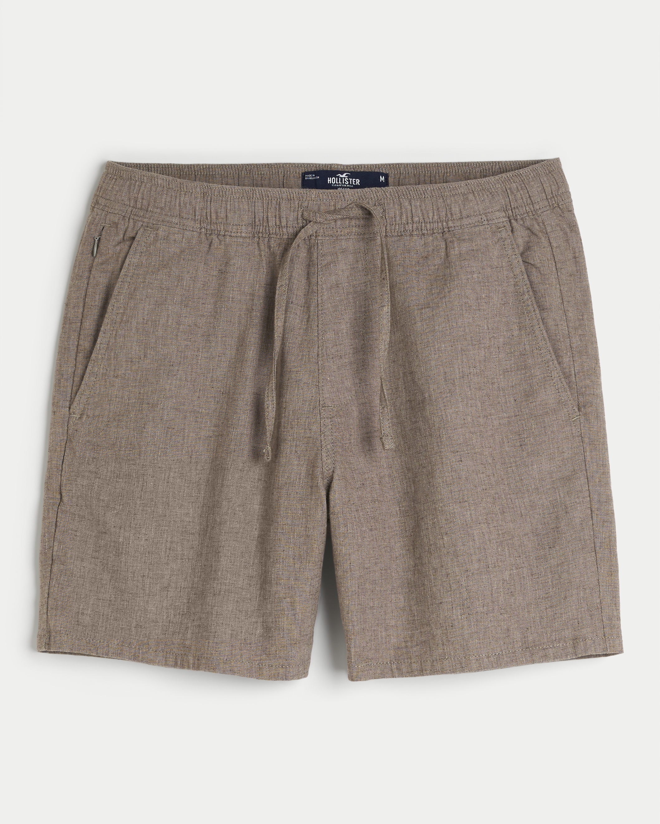 Linen-Blend Jogger Shorts 7"