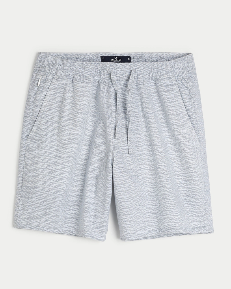 Woven Linen Blend Shorts 7"