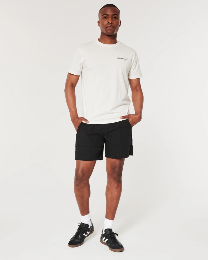 Seersucker Shorts 7"