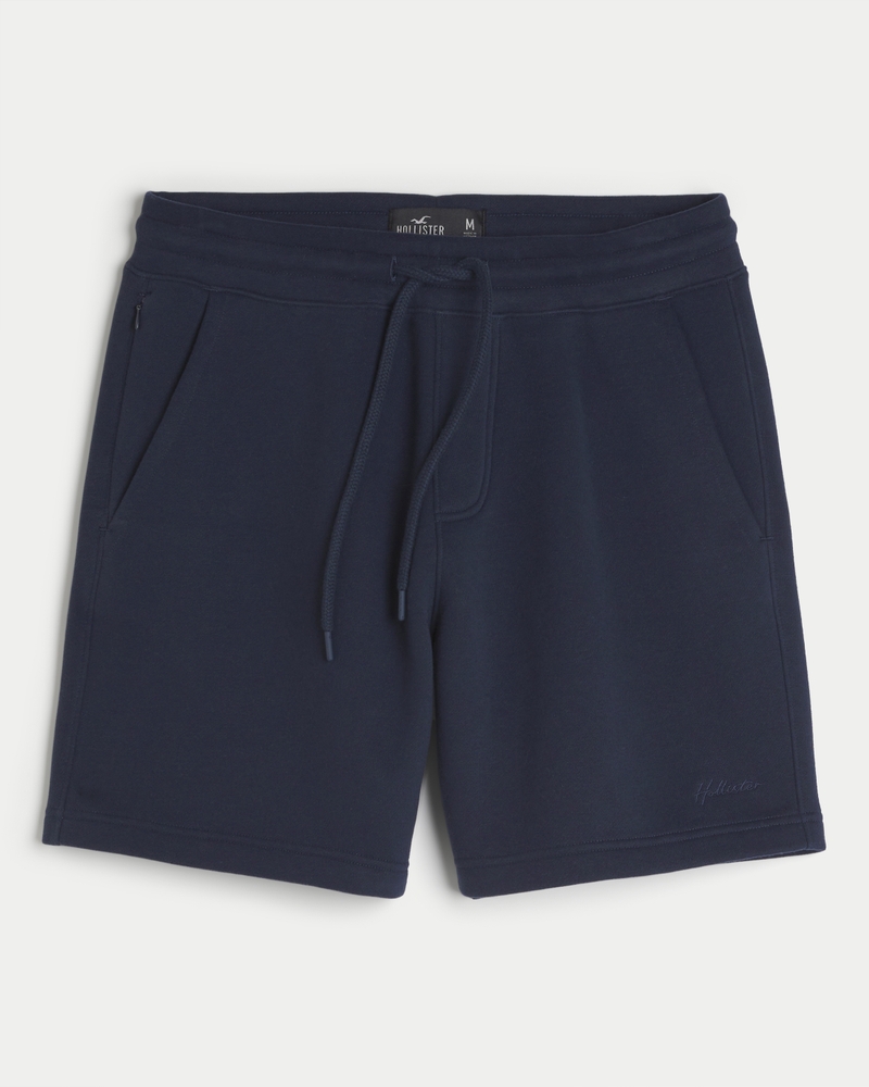 Men s Fleece Logo Shorts 7 Men s Sale HollisterCo