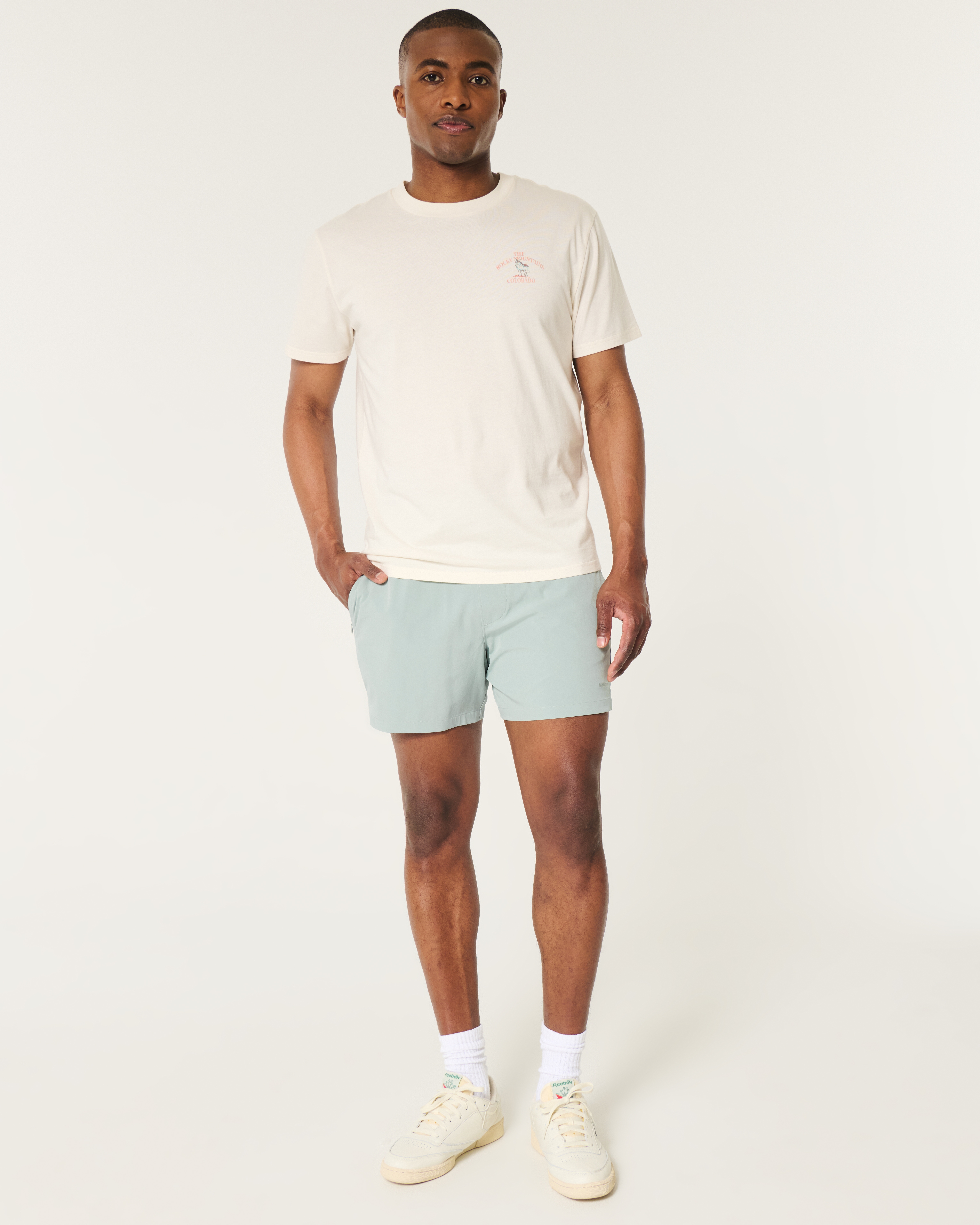 Men s Hybrid Active Shorts 5 in Mint Size XXL from Hollister